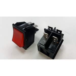 Interrupteur éclairé avec bornes faston, 10 unités, idéal pour les installations électriques et le contrôle de l'éclairage. - Product Image 1