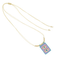 Kalung Bohemian Go2boho dengan Manik-manik Emas untuk Wanita, Liontin, Perhiasan Tenun Tangan Berwarna-warni, Hadiah, Perhiasan Mode, Kalung Manik Miyuki