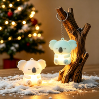 Porte-clés Koala mignon, lampe de nuit portable en silicone, mini lampe suspendue LED rechargeable par USB, lampe LED pour sac à dos, clés, cadeau pour enfants