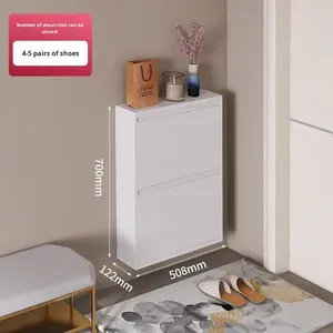 Armoire à chaussures rabattable basculante pour porche de couloir d'entrée de maison étagère à chaussures suspendue multicouche meubles de maison - Product Image 3