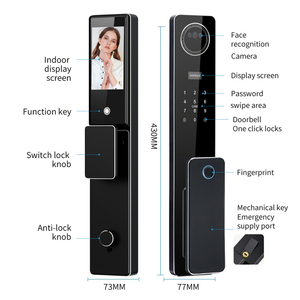New Product Tuya WIFI Face Recognition With <strong>Camera</strong> Video <strong>Intercom</strong> Smart Lock Video Palm Secure and Convenient Smart <strong>Door</strong> Lock - Product Image 6