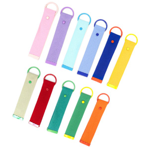 Color DIY Eco-Friendly Embroidered Polyester Lanyard with Letterpress Printed Water Cup Keychain Woven Ribbon for Promotions