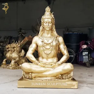 На открытом воздухе в натуральную величину для детского сидения Шивы Бронзовая Статуя Латунь индийский Budddha Бог скульптура
