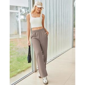 FOXA Women's High Waisted Straight <b>Leg</b> Sweatpants Comfy Drawstring Workout <b>Pants</b> With Pockets Fall Casual Wear - Product Image 5
