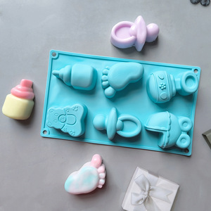 <span class=keywords><strong>Molde</strong></span> de Silicona 3D HY para Baby Shower, <span class=keywords><strong>Molde</strong></span> para Jabón con Forma de Pies de Bebé y Biberón, <span class=keywords><strong>Molde</strong></span> para Decoración de Pasteles de <span class=keywords><strong>Fondant</strong></span> - Product Image 3