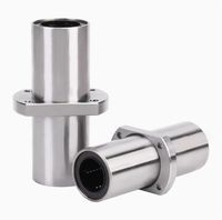 Roulement linéaire à cage à billes à bride, plaque centrale carrée, 8 mm, 40 mm, en acier chromé, conception longue pour routeur CNC et ligne d'automatisation