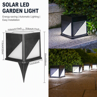Lampe de pilier de clôture de jardin extérieure de style européen nouvelle lampe frontale de colonne solaire à LED pour l'éclairage de pilier de porte de clôture de cour