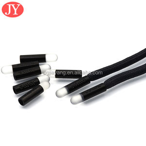 Embouts de cordons en plastique ABS transparent noir avec embout sans nickel pour cordon de sweat-shirt, accessoires de vêtements - Product Image 2