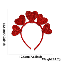 Serre-tête personnalisé en forme de cœur avec plumes rouges duveteuses, bandeau à cœurs scintillants multiples pour enterrement de vie de jeune fille, déguisement d'anniversaire