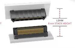 Conector SMD de placa a placa Samtec LSEM‑120‑03.0‑L‑DV‑A‑N‑K‑TR Razor‑Beam, paso de 0.8mm, 40 pines, altura de apilamiento de 3.0mm, autoenganchable - Product Image 4