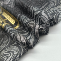 2025 Offre Spéciale Polyester Coton Musulman Abaya Noir Fil Teint Tissu