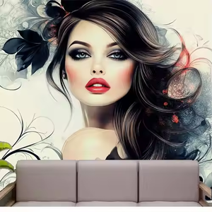 Papel tapiz impermeable para salón de belleza a la moda para mujer, decoración de <span class=keywords><strong>pared</strong></span> del dormitorio a prueba de humedad, revestimiento de vinilo de tela para Home Mall Hospital - Product Image 4