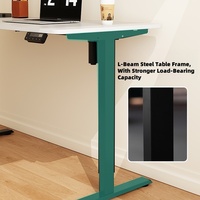 Bureau de travail à domicile ergonomique moderne en fer, réglable en hauteur, assis-debout, avec moteur unique, mobilier intelligent, table élévatrice électrique