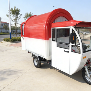 Customization Aluminum Food Bike 3 Wheels Coffee Cart Pretzel Eatery Small Catering Trailers GPS Tracking Rust - Product Image 1