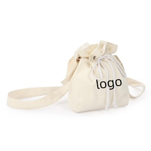 Waterproof Eco-Friendly Canvas <b>Drawstring</b> <b>Bag</b> for Women Custom Logo Printed Shopping Cotton <b>Bag</b> Printing Pattern for Gift - Product Image 1