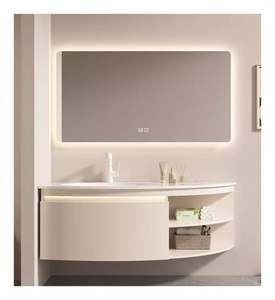 Mueble de Baño Moderno de Lujo Ligero de Alta Gama, Montado en la Pared, con Espejo Rectangular - Product Image 1
