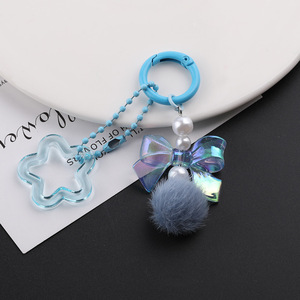 Llavero Kawaii con Lazo y Estrella, Lindo Llavero Acrílico para Bolsa, Cartera, Decoración de <span class=keywords><strong>Airpods</strong></span>, Regalo para Niñas y Estudiantes - Product Image 5