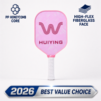Mejor Precio HUIYING Paleta de Pickleball de Fibra de Vidrio Estándar con Núcleo de PP de 13mm, Duradera y Ligera, Venta al por Mayor