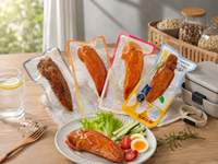 Emballage sous vide transparent en PET/PA/PE pour viande, pochette résistante aux perforations pour aliments cuisinés, résistante à la graisse pour l'emballage sous vide de viande marinée