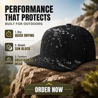 Casquette de baseball à visière plate à séchage rapide avec logo personnalisé, imperméable, perforée au laser, respirante, 6 panneaux, pour le golf et le sport