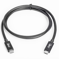 Kabel USB4 Gen3 Koaksial Kecepatan Tinggi 1/2/3m 3/6/10ft 40Gbps 8K 60Hz PD100W PD240W Pengisian Cepat USB Tipe C Male to Male Kabel Data
