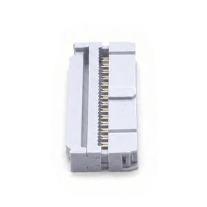 ซ็อกเก็ต IDC ระยะพิทช์ 2.54 มม. 3 ชิ้น พร้อมฝาครอบตรงกลางแบบ Snap-on โค้งมน สีขาวอมเทา 30P - Product Image 1