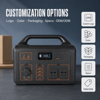 Station d'alimentation portable 500W AC 220V/110V DC, charge rapide, étanche, charge sans fil, batterie Li-polymère, prise universelle, LED
