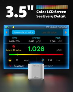 <span class=keywords><strong>Detector</strong></span> de Radônio com Câmara de Ionização, Sensor de Alarme de Íons Pulsados, Monitor de Qualidade do Ar Residencial com Display LCD Inteligente - Product Image 3