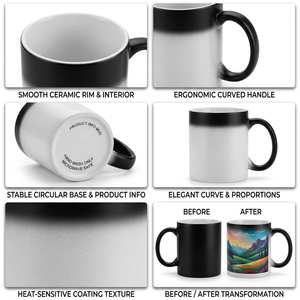 Vente en gros OEM ODM <span class=keywords><strong>Tasse</strong></span> à café en céramique de qualité alimentaire à changement de couleur thermique, idéale pour la maison et le bureau, avec prix d'usine - Product Image 3
