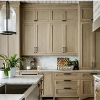 CBMMart Nouvelles tendances Armoires de cuisine en placage de bois de chêne blanc naturel style shaker étroit
