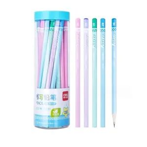 Deli 58167-2B 30 pcs/barrel writing hexagonal pencil candy color pencil for students with 96 barrel*30pcs=2880pcs per carton set