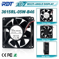 Ventilateur axial industriel DC, interface 4 fils, 3AUA0000123670 3615RL-05W-B46, flux d'air stable, ventilateur de refroidissement à entraînement variable, remplacement OEM