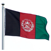 Drapeau de l'Afghanistan personnalisé en polyester imprimé, 90x150cm (3x5 pieds), vente en gros, couleur personnalisée, portable, par l'usine Gahumi