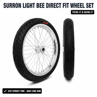 Surron Light Bee X LBX 17-Zoll Supermoto Radsatz Silber 1.60x17 2.15x17 CNC Aluminium Segway X260 Elektro-Dirtbike E-Bike Reifen