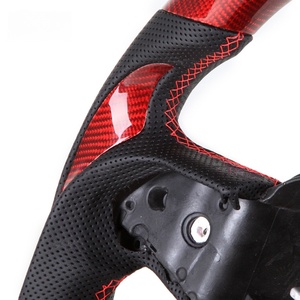 Volants de direction en fibre de carbone avec marquage de centrage personnalisé <span class=keywords><strong>pour</strong></span> Dodge Devil Horn, couleur rouge - Product Image 4