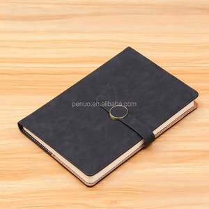 Libretas Personalizadas al por Mayor con Logotipo Impreso, Tapa Blanda, Cierre de Hebilla, Aspecto de Cuero, Libretas de Oficina A5 - Product Image 4