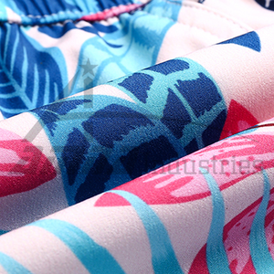 Offre Spéciale nouvelles femmes pantalons de plage motif personnalisé feuilles fleur impression Shorts de bain pour les femmes - Product Image 3