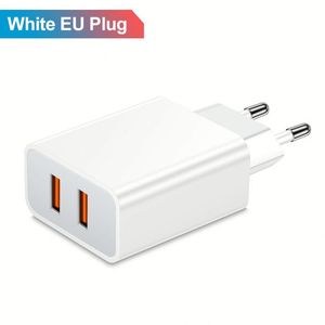 อะแดปเตอร์แปลงไฟแบบเสียบผนัง Universal 12W USB ช่องเสียบคู่ ชาร์จเร็ว 5V 2.4A สำหรับโทรศัพท์มือถือรุ่น 6 7 8 X 11 และแล็ปท็อป - Product Image 1