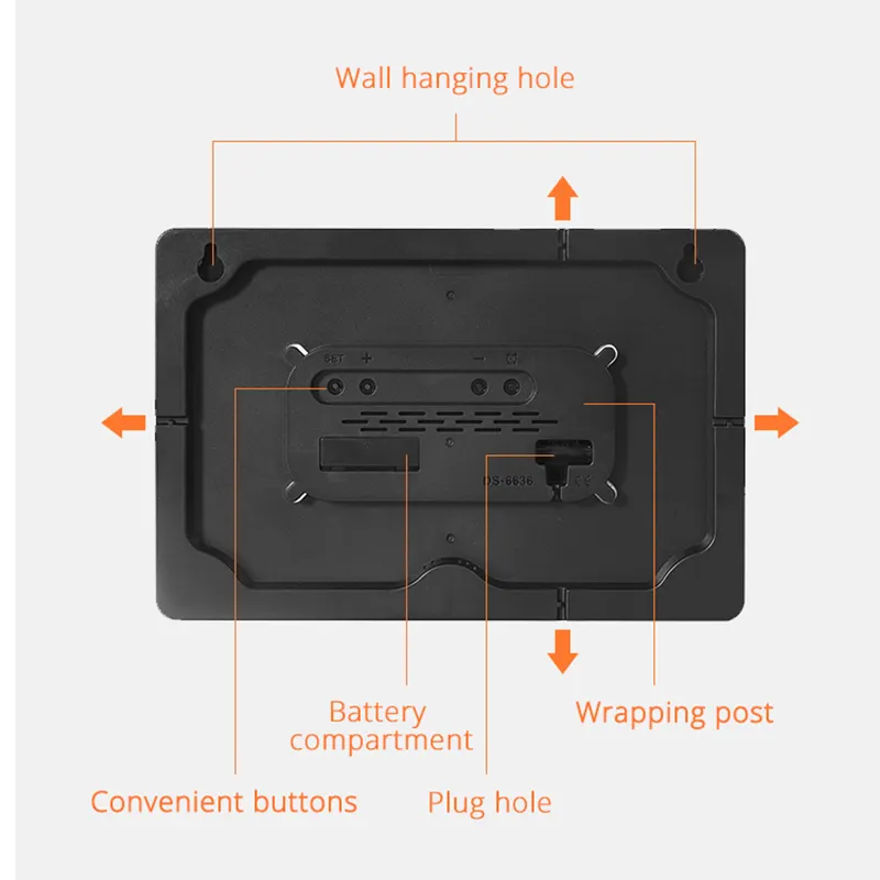 उलटी गिनती टाइमर डिजिटल तापमान आर्द्रता और तारीख के साथ दीवार घड़ी डेस्क घड़ियां बड़े प्रदर्शन डिजिटल कैलेंडर अलार्म घड़ी