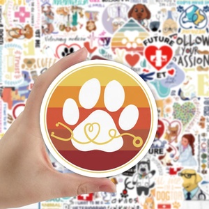 Wholesale 50pcs Random Cute Vinyl Sticker Packs Custom Pvc Waterproof Die Cut Stickers For Laptop Skateboard