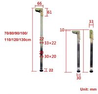 Pieds de table en fer – Conception pliable réglable, finition thermolaquée moderne, durables pour chambre, salon et usage extérieur