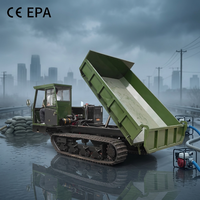 Camion benne sur chenilles certifié EPA de 8 tonnes, benne en U, moteur Cummins, benne sur chenilles robuste, personnalisable
