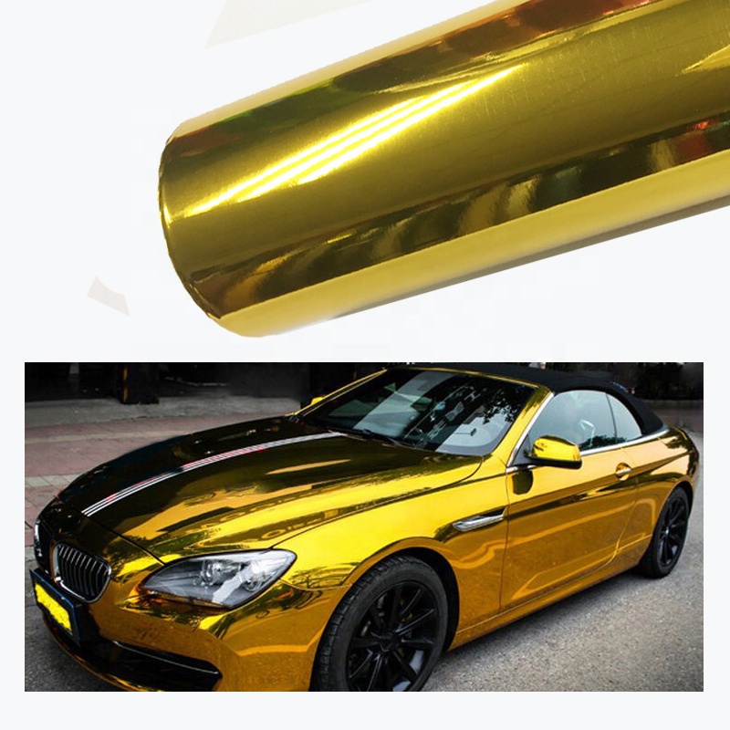 Purple Pink Gold Silver Glossy Stretchable Chrome Car Wrap Vinyl Film