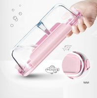 Boîte à lunch rectangulaire portable en verre borosilicate transparent simple, grande capacité, pour étudiants, avec couverts de pique-nique – Vente en gros