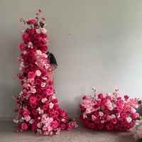 L-R342 Arche de gâteau personnalisée de haute qualité, décoration florale artificielle pour mariage, demande en mariage, fête, Saint-Valentin