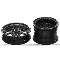 Rines Deportivos 17x4.5 15x10 con Beadlocks Personalizados, Forjados en Negro Brillante, 5x114.3 5x120 para Ford Mustang, Falcon, Holden HSV, Pontiac