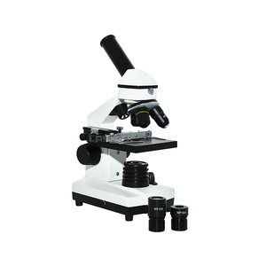 <span class=keywords><strong>Microscope</strong></span> composé portable LARREX, grossissement 1280X, éclairage LED double, inclinaison 45°, triple tourne-objet, 360° - Product Image 6
