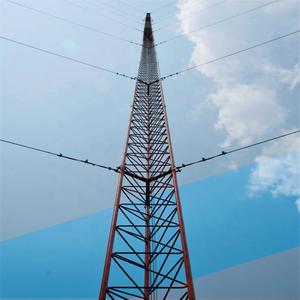 30M 60M 80M 90M 100M 120M 3 Legs Surface Galvanized Steel Lattice Wind Guy Mast Triangular Lattice Telecom Antenna Tower - Product Image 2