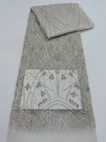 Nouvelle Robe de Mariée Africaine Luxe en Dentelle Brodé de Perles et Paillettes, Tissu en Dentelle Perlée de Luxe pour Robe Femme, Vente en Gros
