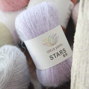 Lotus Sợi Chất Lượng Cao Kid Mohair Merino <span class=keywords><strong>Lurex</strong></span> 250M/25Gram Bóng Màu Tay Đan Sợi - Product Image 1